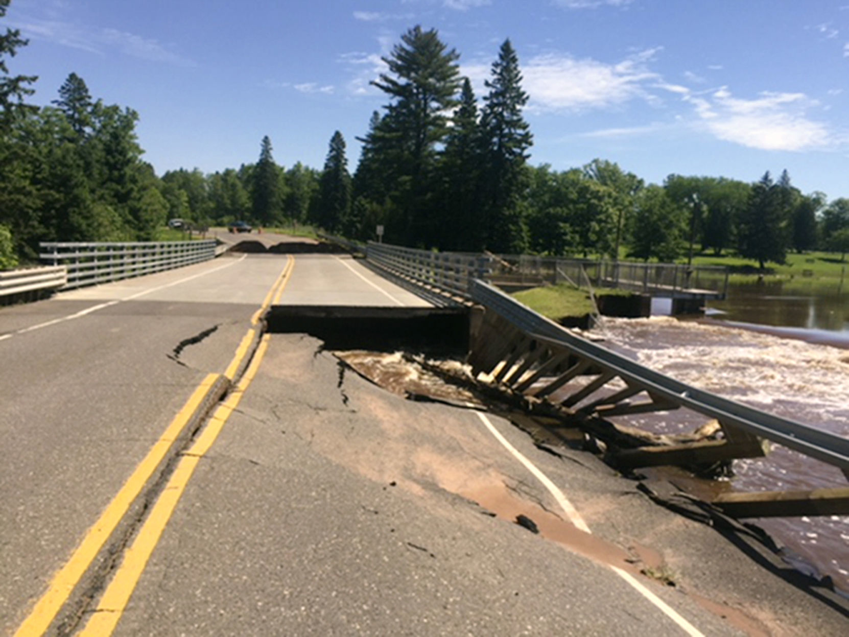 Highway 35 flooding damage, AP photo